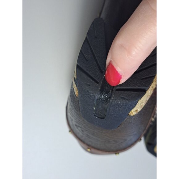 Jambu Dutch Design Lace-Up Leather Heeled Oxford Shoes Womens 8 Brown Platform - Picture 9 of 13